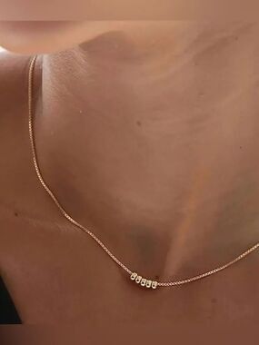 Gold Five-Stack Bead Necklace A2158